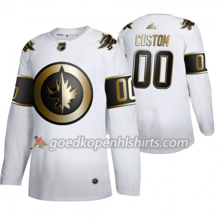 Winnipeg Jets Custom Adidas 2019-2020 Golden Edition Wit Authentic Shirt - Mannen
